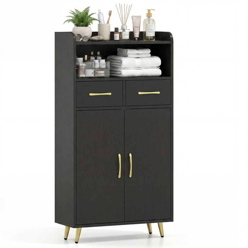 Bathroom Storage Cabinet with 2 Drawers and 2 Doors image number 4