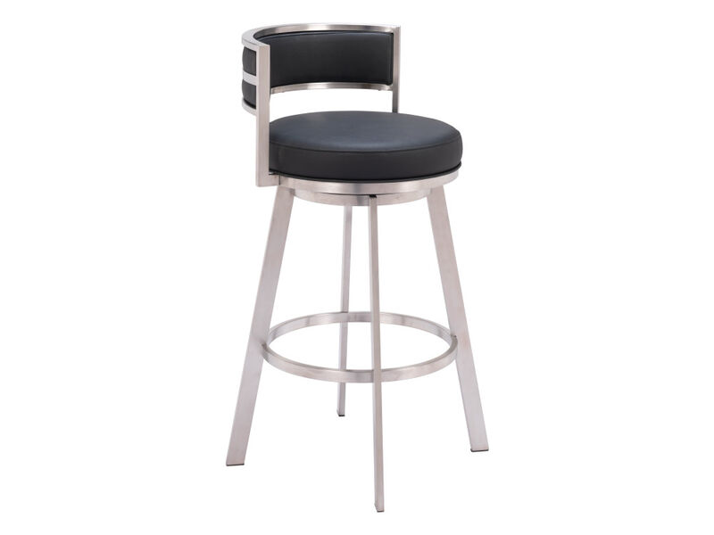 Gimsby Swivel Barstool Black