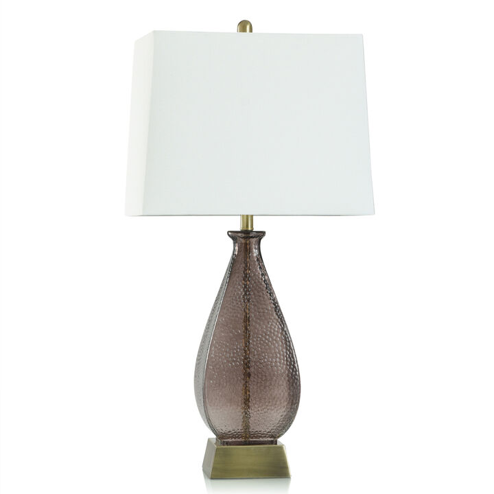 Brown Dimpled Table Lamp