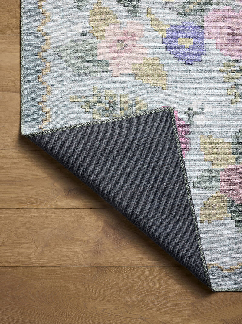 Rosa RSA-02 Sky 3''9" x 5''6" Rug by Rifle Paper Co.