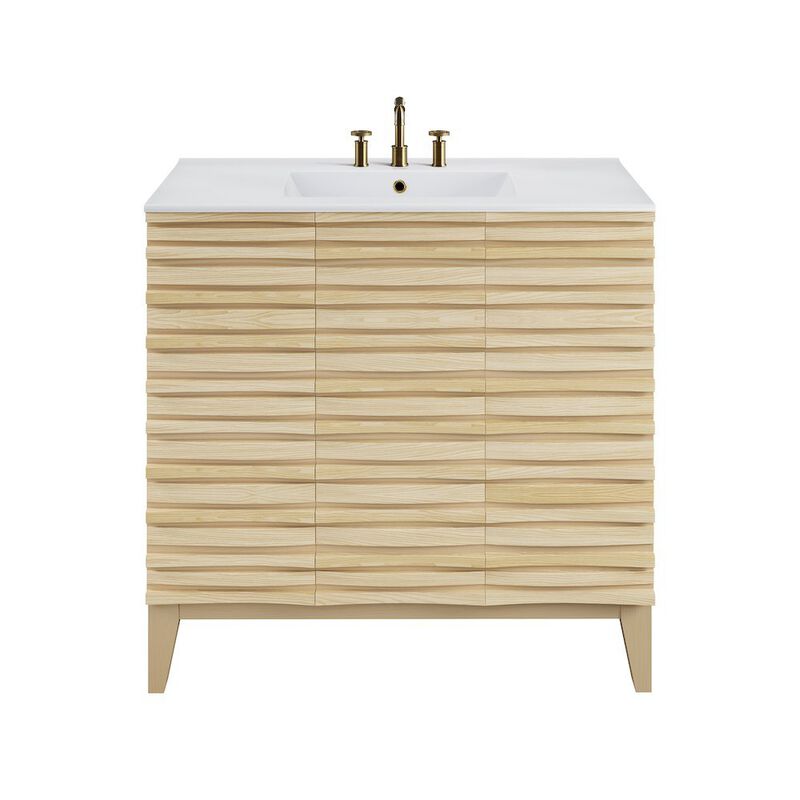 Swiss Madison Cascade 36 in. Bathroom Vanity with 3-Hole Ceramic Sink Top image number 0