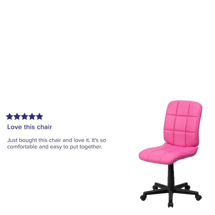 Clayton Mid-Back Quilted Vinyl Swivel Task Office Chair