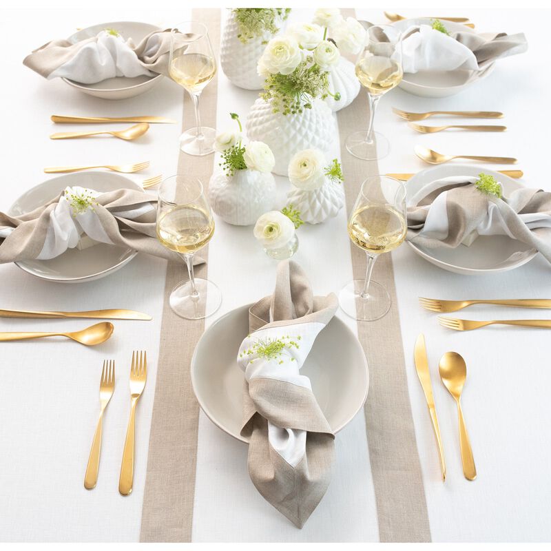 Solino Home 100% Pure Linen Table Runner - Contempo