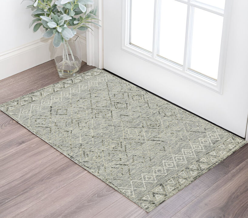 HomeRoots Wool Argyle Hand Hooked Area Rug