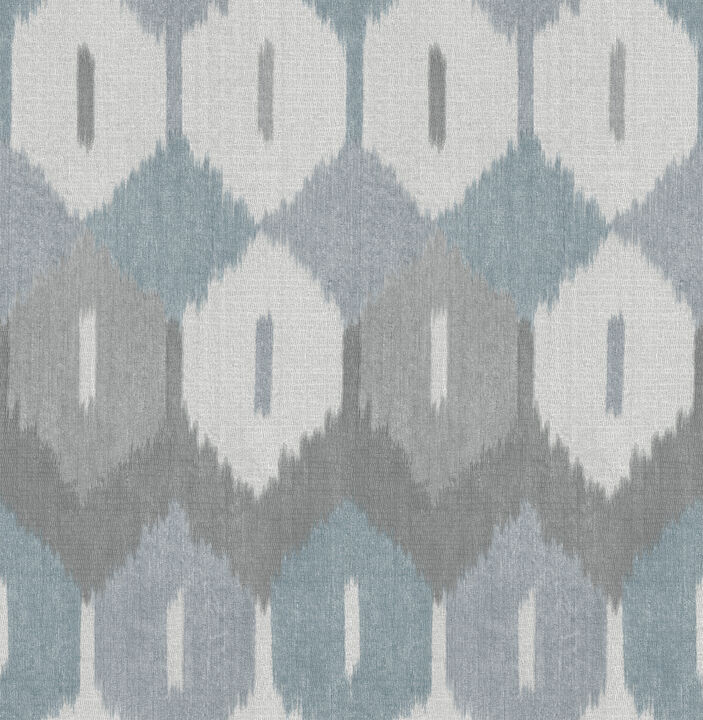 Abilene Denim Ikat Wallpaper