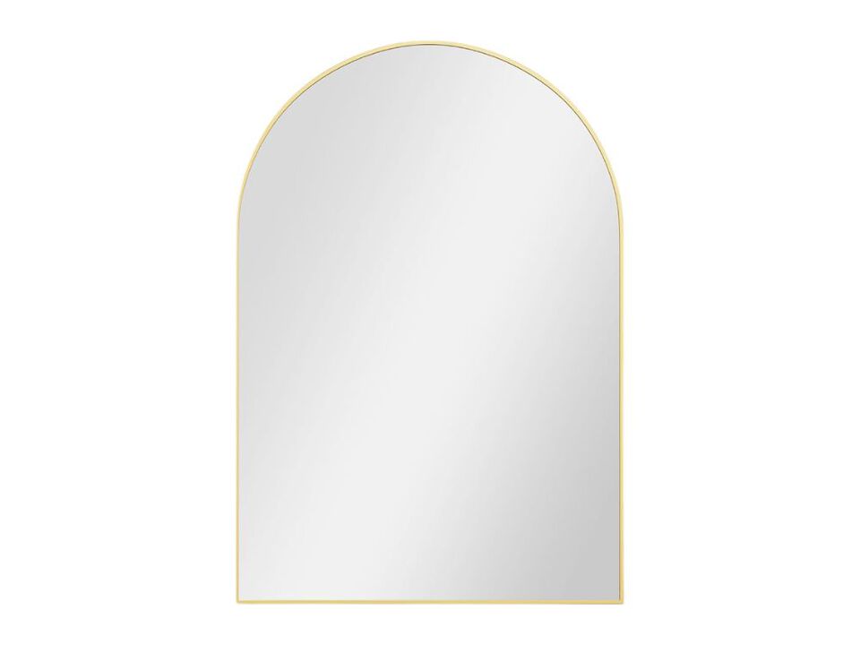 Gold Arched Wall Mirror 36x24 Inch Metal Frame Vanity Mirror for Bathroom Bedroom