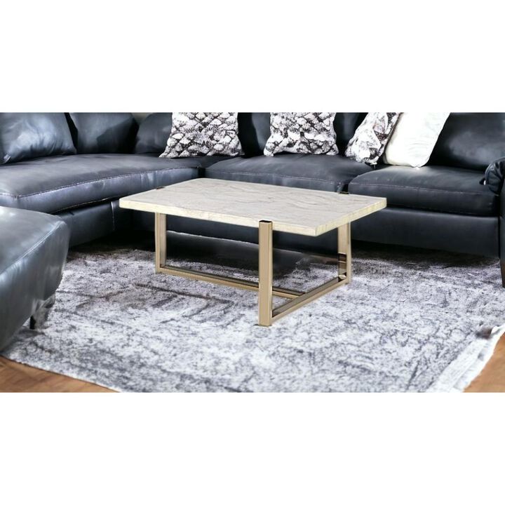 Modern Metal Tube Coffee Table with Minimalist Design for Living Room
