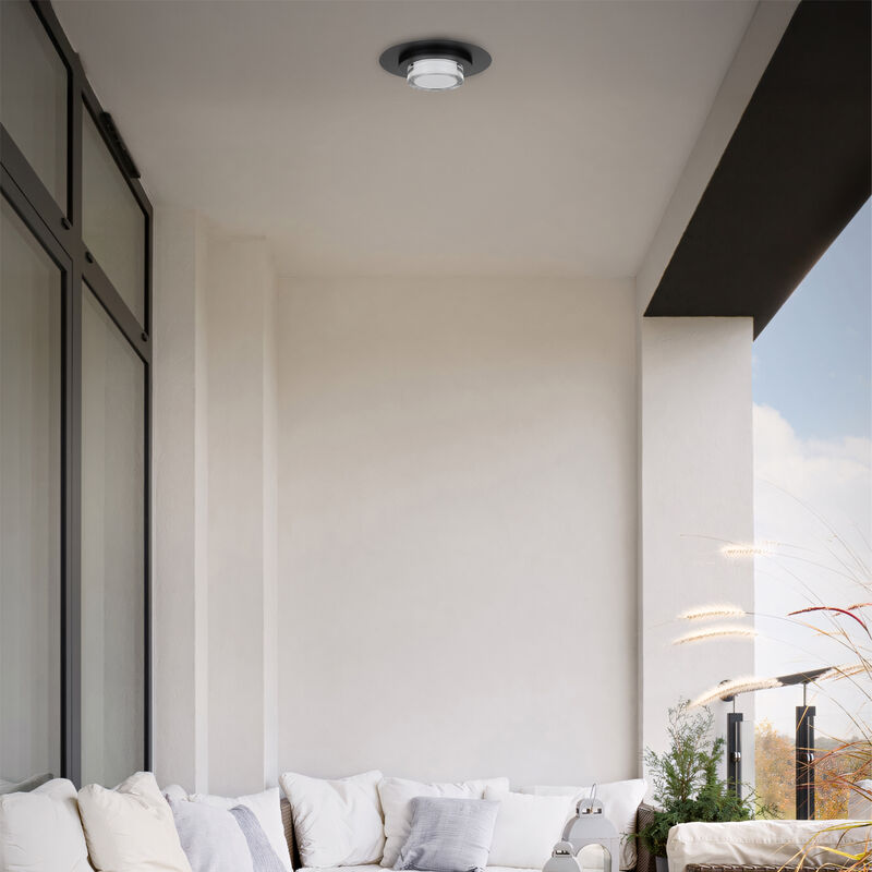 Plate Round 12 inch Black LED Flush Mount image number 8