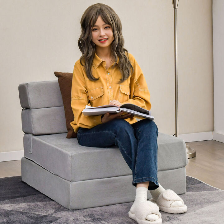 Tri-fold Folding Sleeper Sofa Bed for Living Room Bedroom