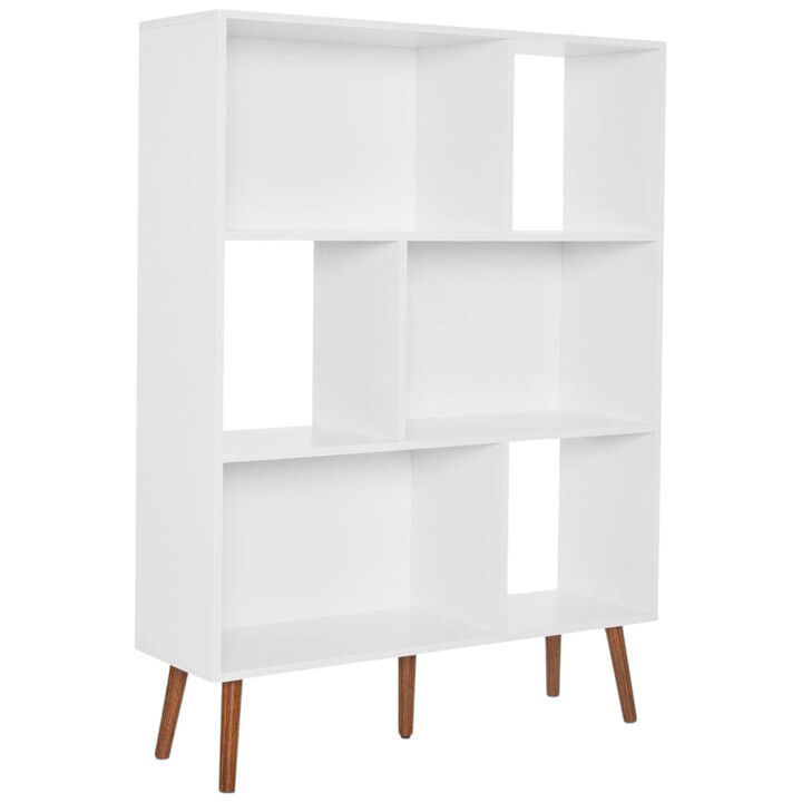 Mid-Century Modern Bookcase &ndash; Storage Shelving Unit for Home or Office
