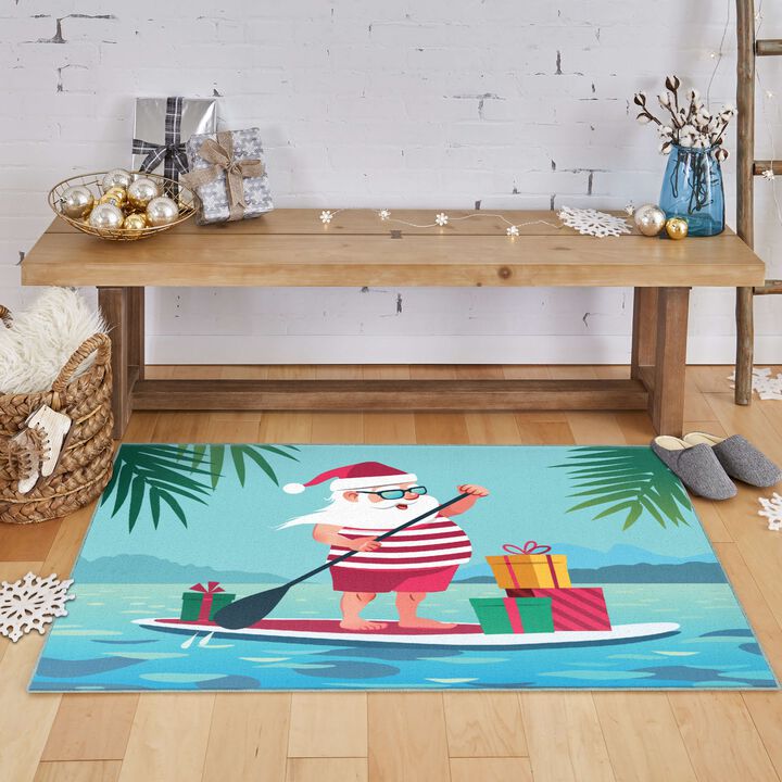 Paddleboard Santa Multi 1' 6" x 2' 6" Kitchen Mat