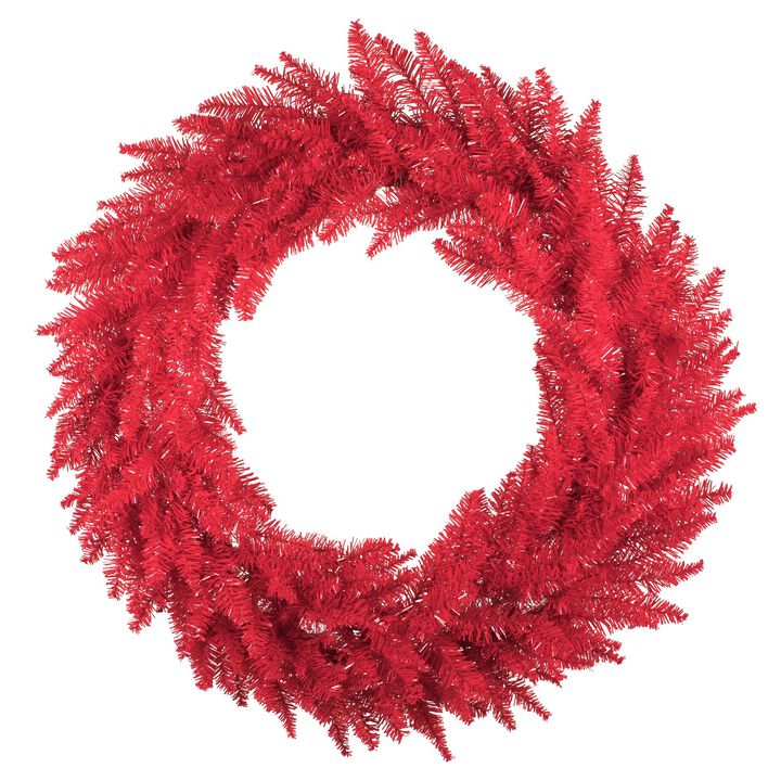 Vickerman 36" Red Fir Artificial Christmas Wreath, Unlit - Faux Christmas Wreath - Indoor Seasonal Home Decor