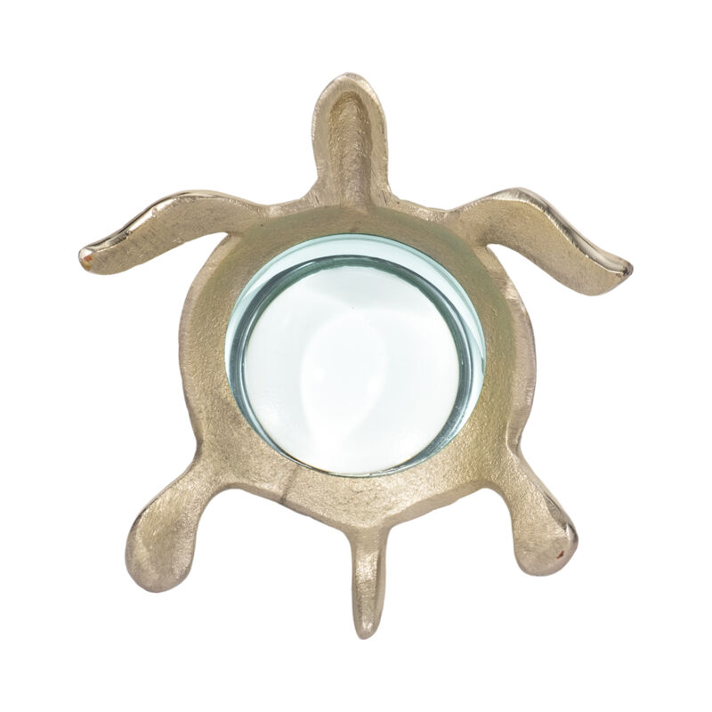 6" Sea Turtle Magnifying Glass, Gold image number 5