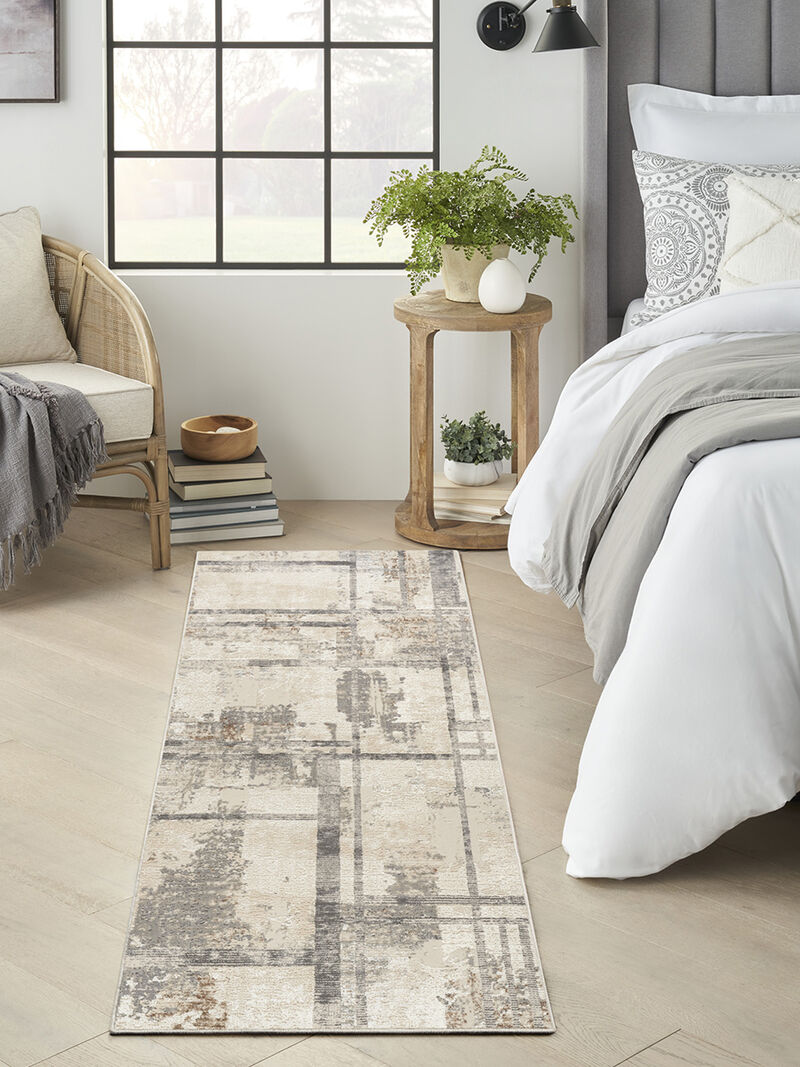 Sustainable Trends SUT02 Ivory/Multicolor 2'2" x 7'6" Rug