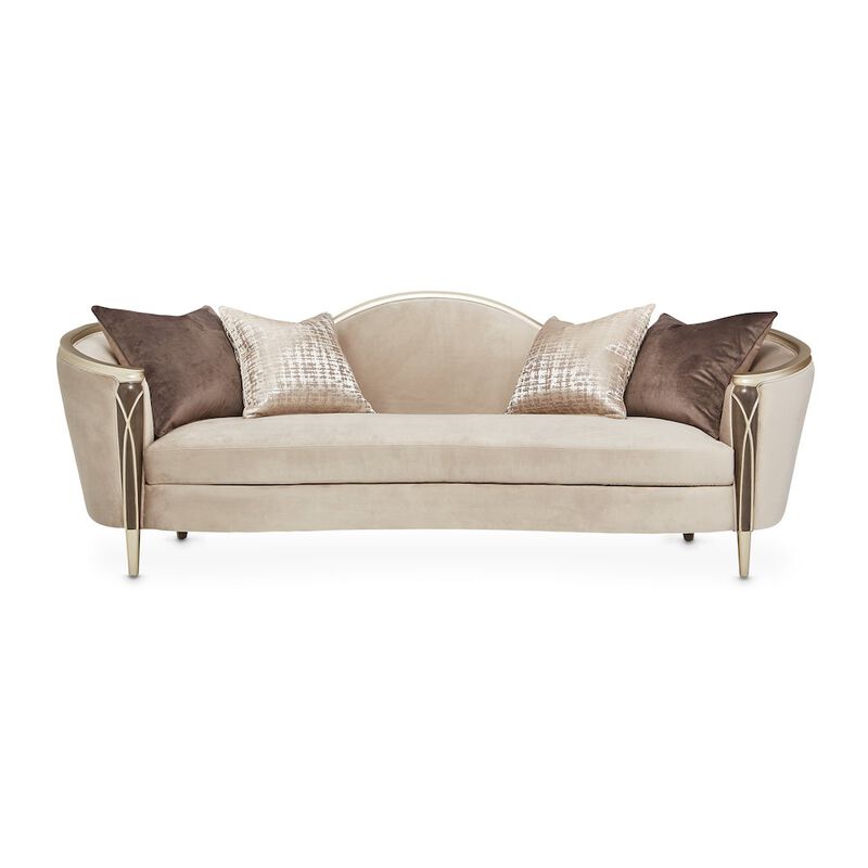 Michael Amini Villa Cherie Sofa - Porcini/Hazelnut