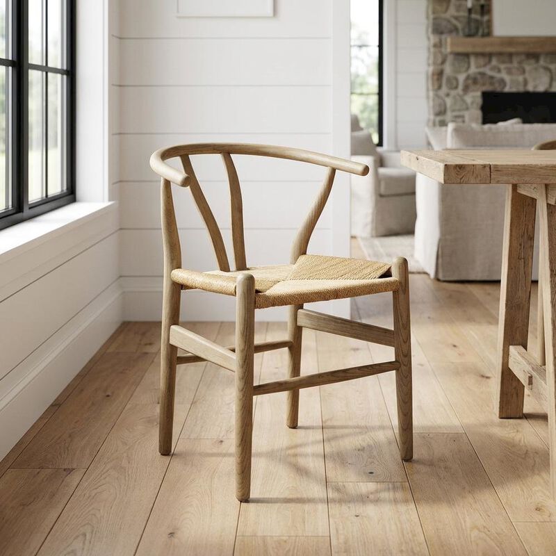 Wood Dining Chair with Slatted Backrest for Kitchen and Dining Room, Black Black image number 3