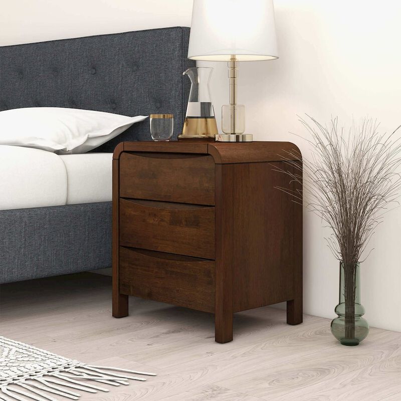 Ashcroft Furniture The Mid-Century Modern 2-drawer/3-drawer nightstand image number 3