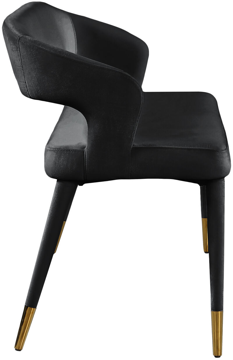 Meridian Furniture Destiny Black Velvet Bench image number 4
