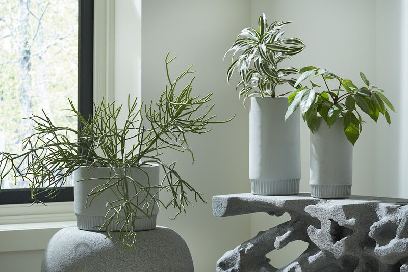 Harvest Medium Planter in Light Grey