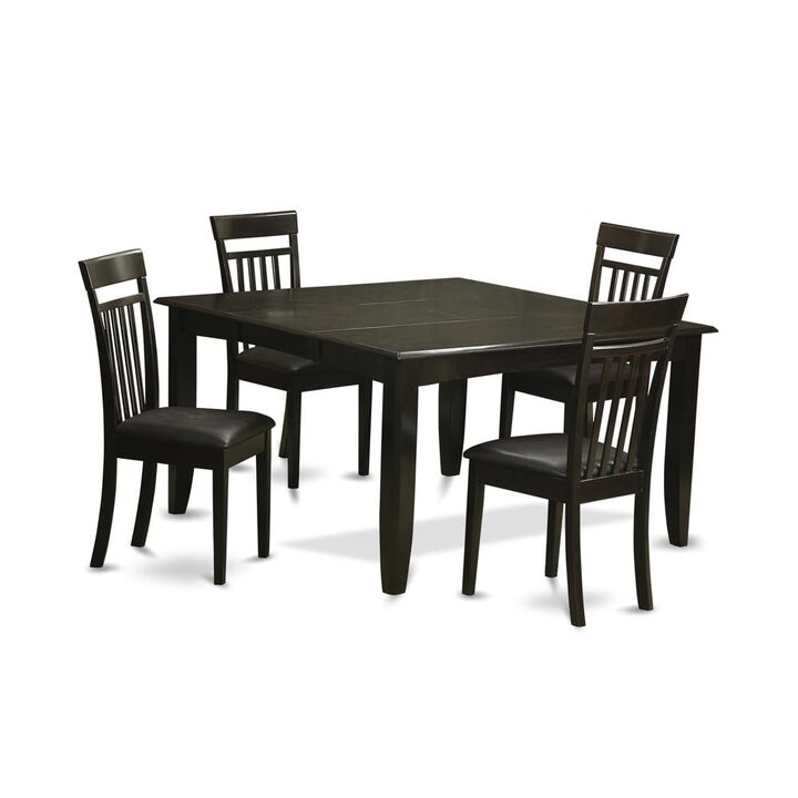 5 PC Dining room set for 4-Dinette Table with Leaf and 4 Dinette Chairs.