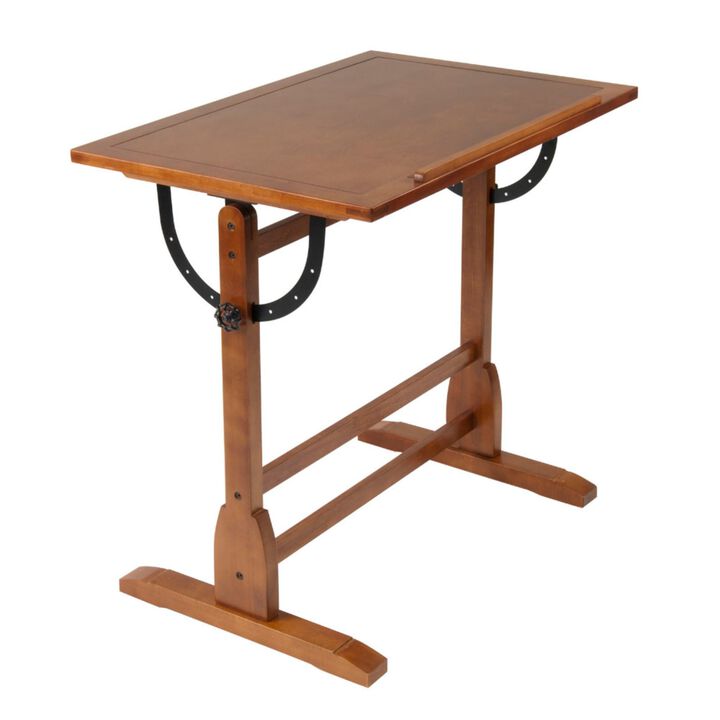 SD Studio Designs Home Office Furniture Vintage Drafting Table 36" Rustic Oak