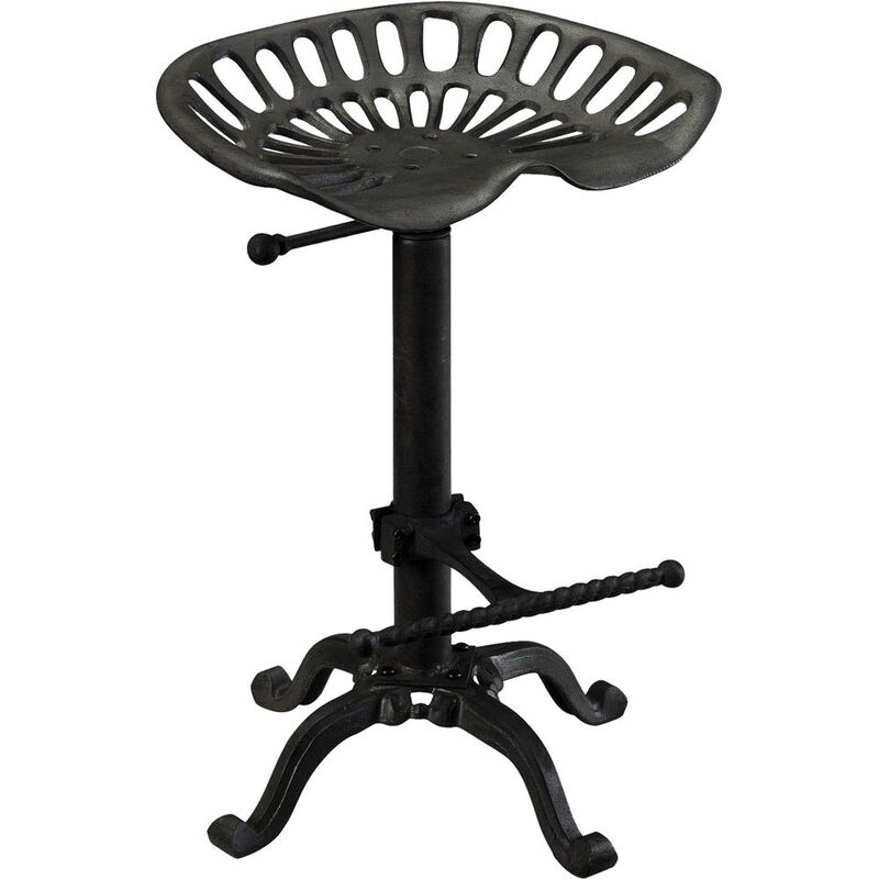 Carolina Living Adjustable Tractor Seat Barstool - Black