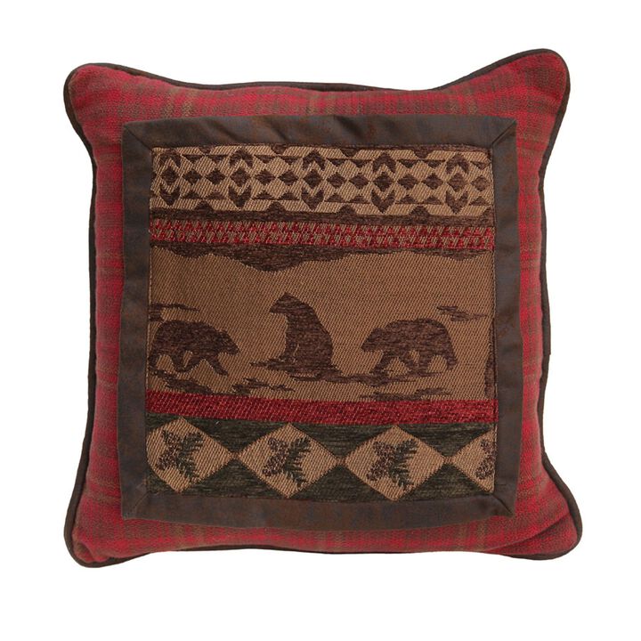 Cascade Lodge Bear Throw Pillow