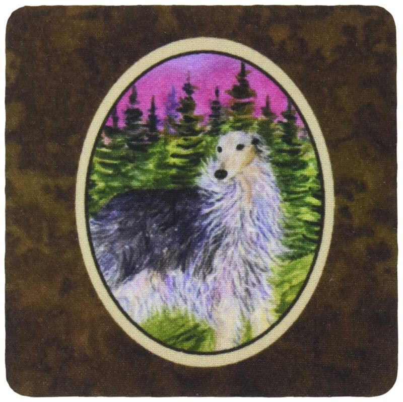 Caroline's Treasures SS8227FC Borzoi Foam Coasters (Set of 4), 3.5 H x 3.5 W, Multicolor image number 0