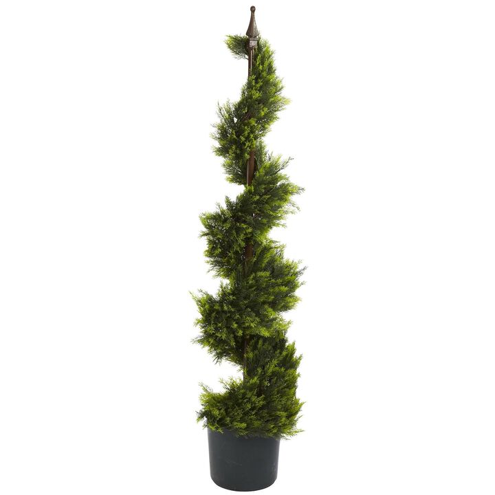 Nearly Natural 4-ft Cypress Spiral Tree