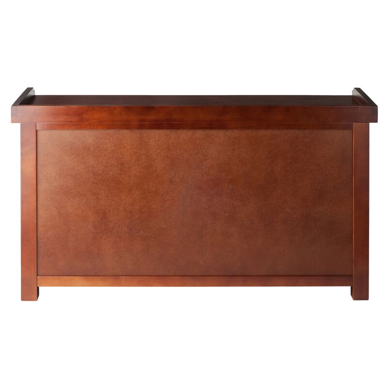 Winsome Wood Milan Bench, Antique Walnut