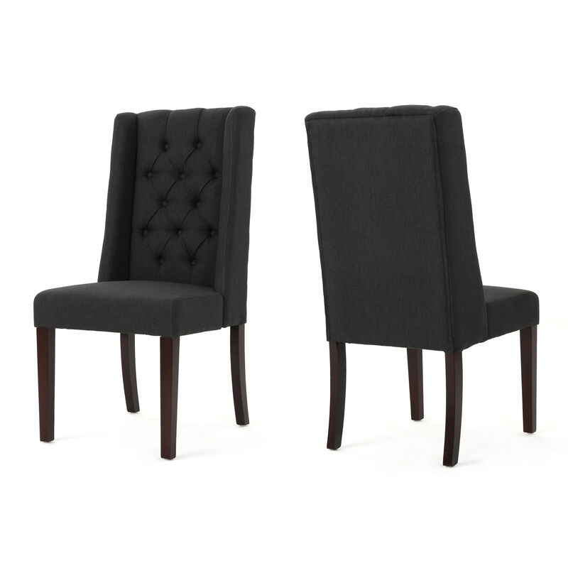 Streamdale Elegant Tufted Wingback Dining Chairs Sophistication and Comfort