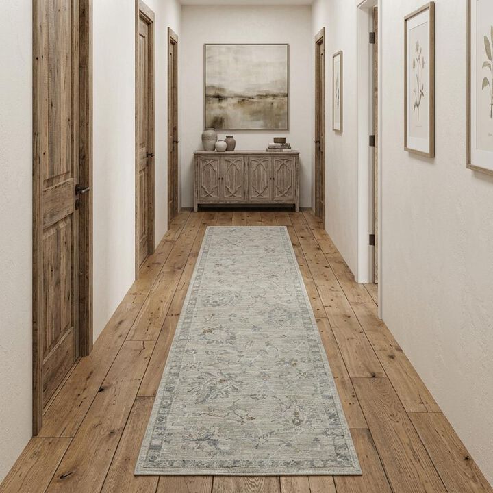 HomeRoots Geometric Runner Rug