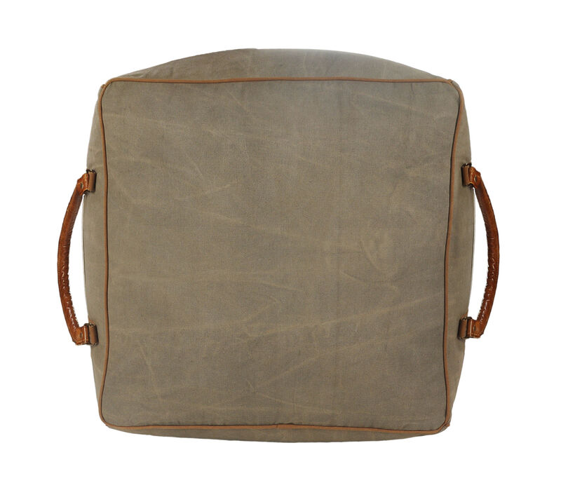 Contemporary Cotton Blend Ottoman – Decorative Accent for Living Room Décor