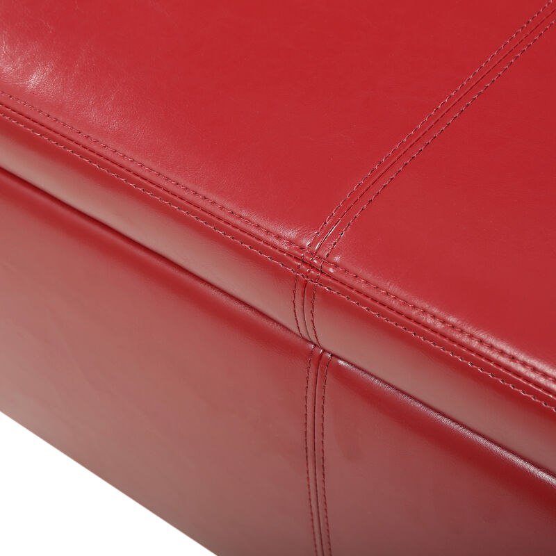 Merax Merax PU Leather Home Storage Ottoman image number 6