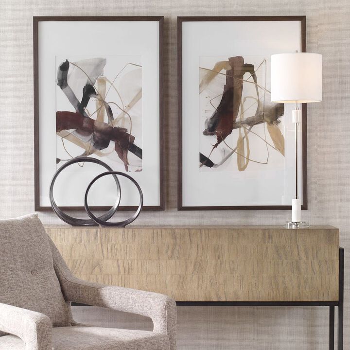 Uttermost Burgundy Interjection Abstract Prints Set/2