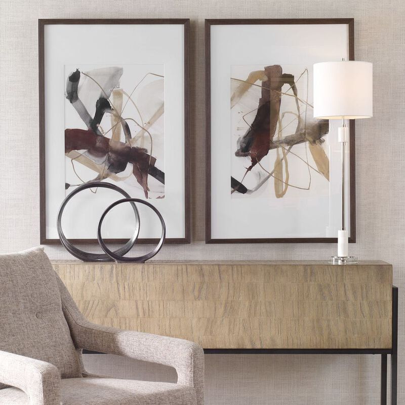 Uttermost Burgundy Interjection Abstract Prints Set/2 image number 1