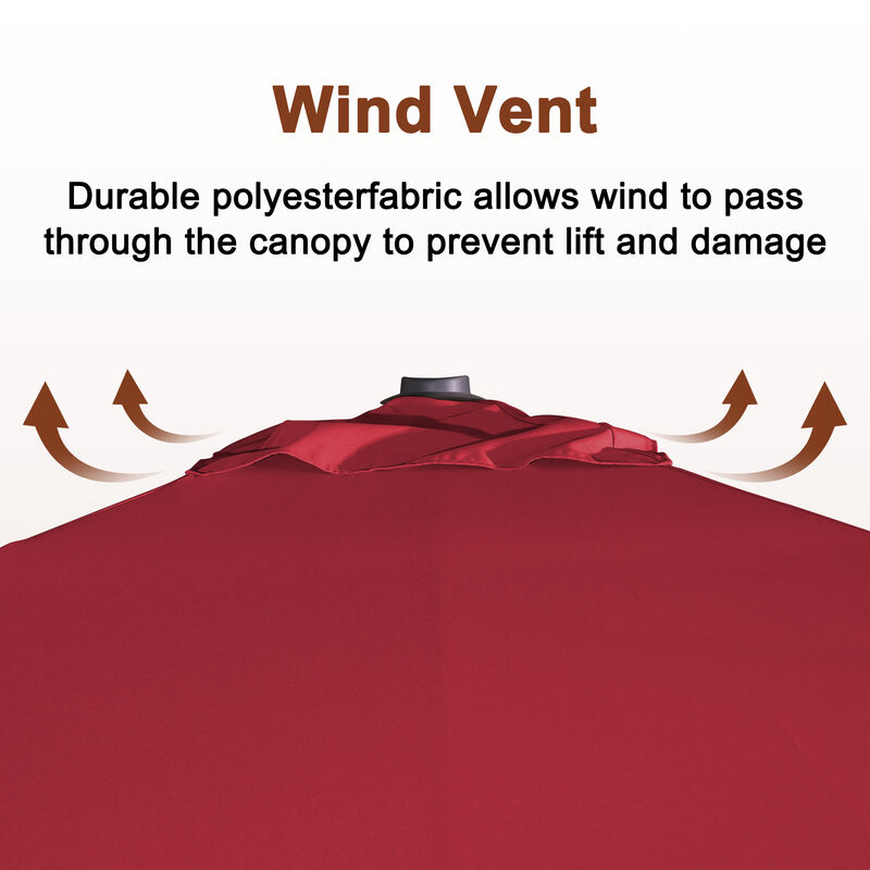 MONDAWE 10ft Square Cantilever Patio Umbrella for Outdoor Shade