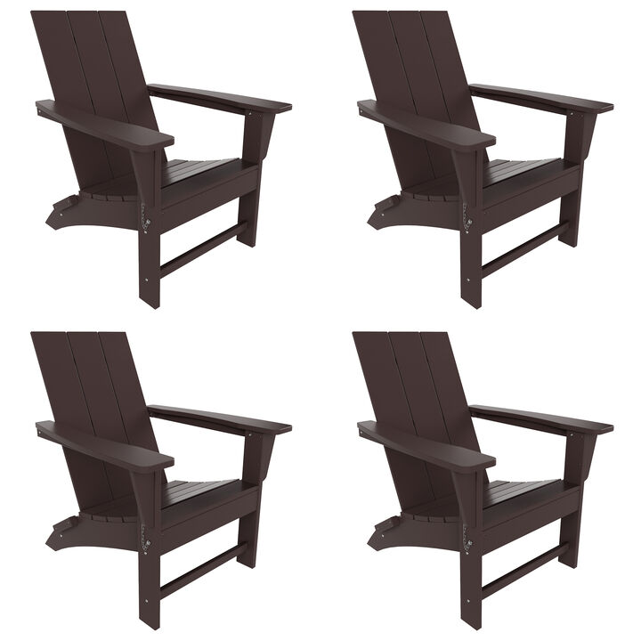 WestinTrends Modern Folding Adirondack Chair (Set of 4)