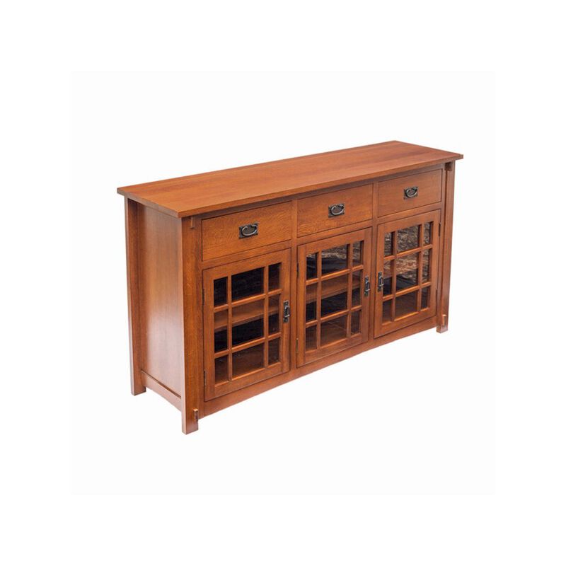 Crafters and Weavers Craftsman Mission Solid Oak Sideboard - 65 - Michael's Cherry image number 0
