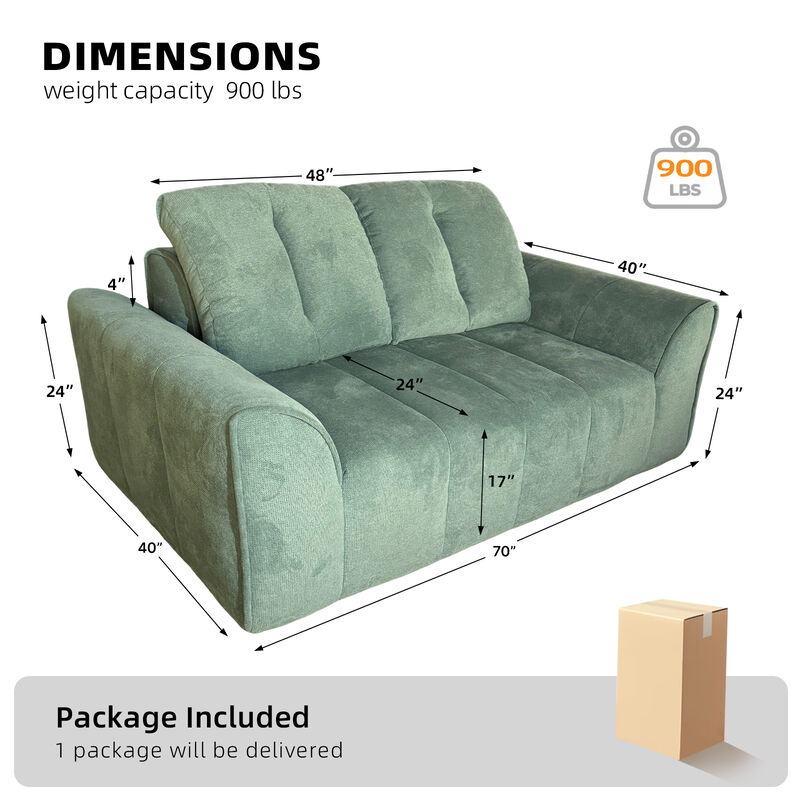 Prabap Chenille Loveseat Sofa image number 7