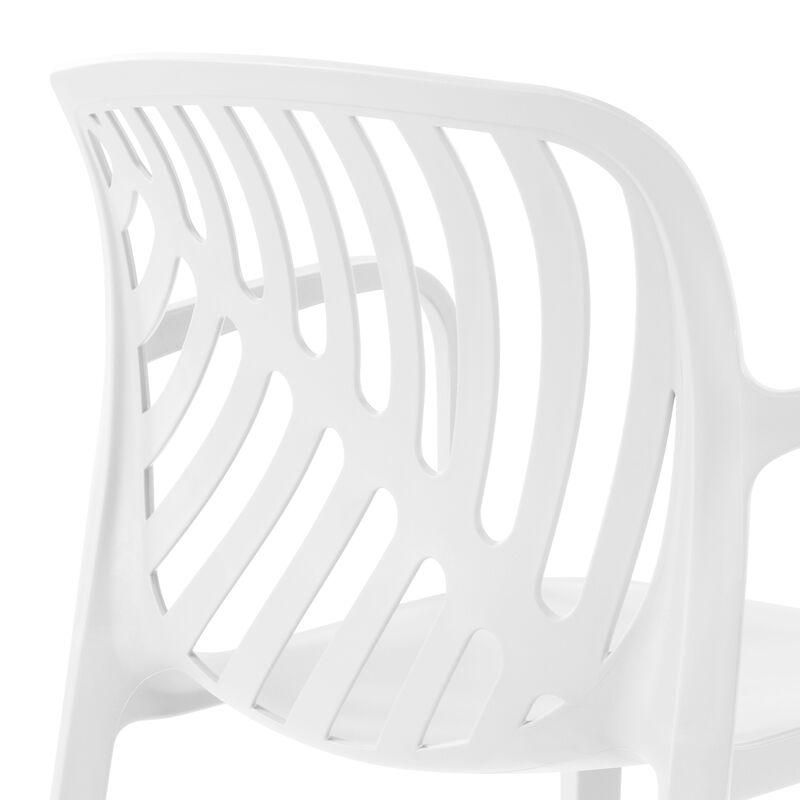 WestinTrends Outdoor Modern Stackable Patio Dining Armchairs (Set of 2)