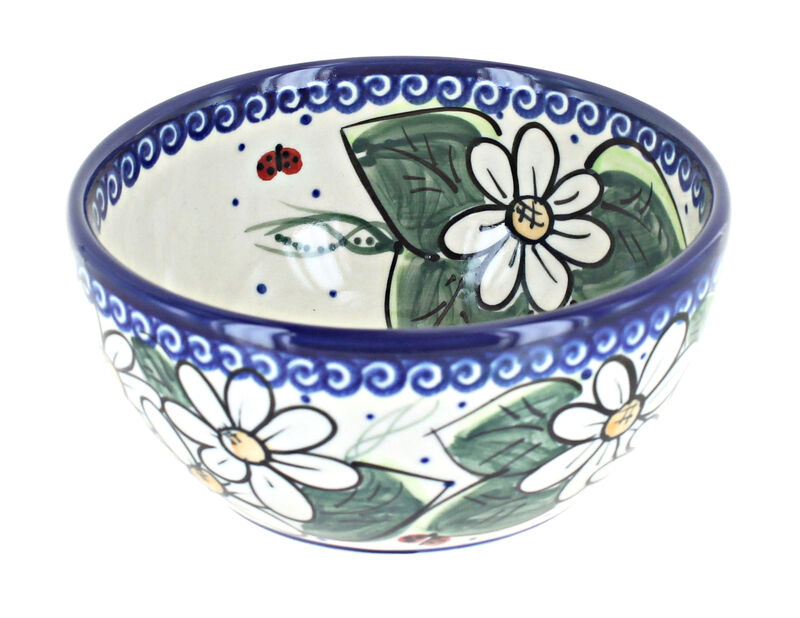 Blue Rose Polish Pottery Ashley Dessert Bowl