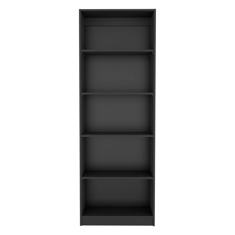 Home 4 Shelves Bookcase with Multi-Tiered Storage -Black
