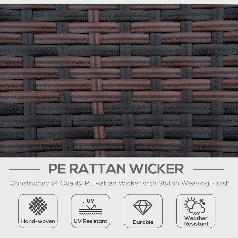 Backyard Rattan Retreat: 4pc Canopied Daybed Set with Plush Pillows