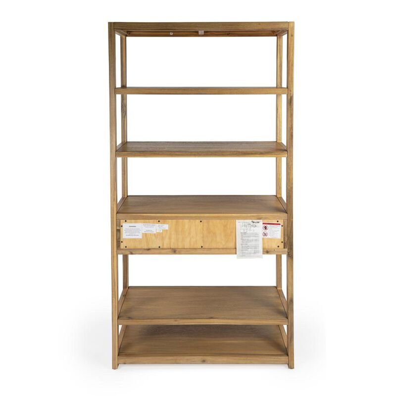 Butler Specialty Lark 5 Tier 39"W Etagere Bookcase, Light Brown image number 7
