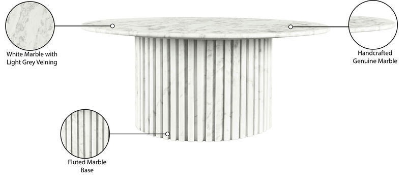 Meridian Furniture Genoa White Coffee Table image number 9