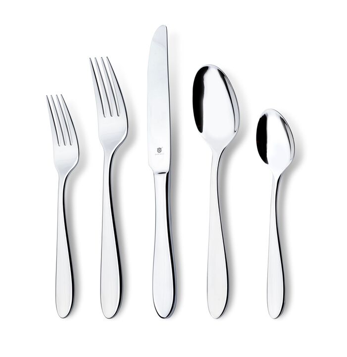 Danialli Razzoli Silverware Set, Durable 18/10 Stainless Steel Flatware Set, Dishwasher Safe, Built to Last