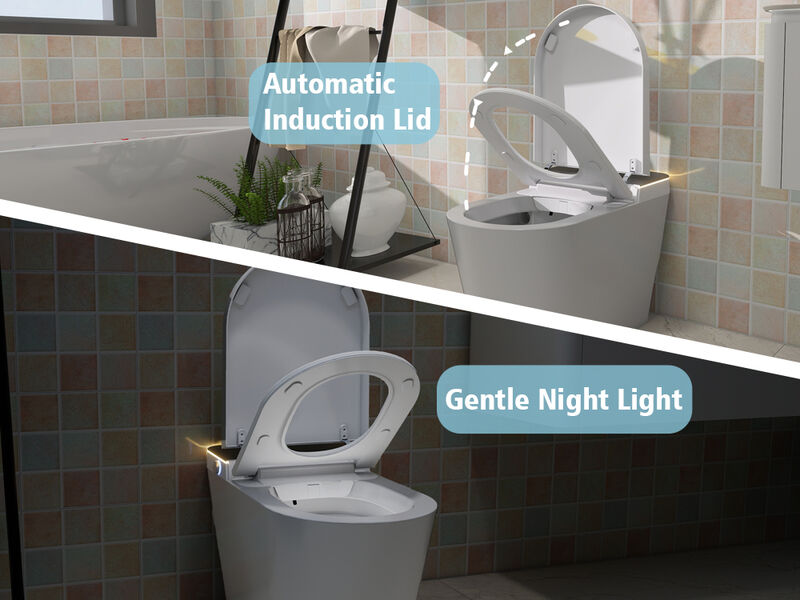 Smart Toilets with Foam Shield, ADA Height Toilets with Bidets Built in, LED Display