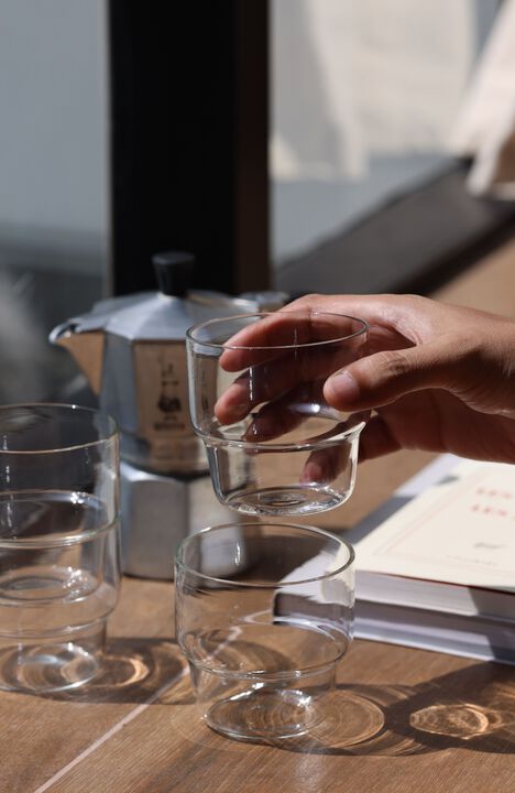 Stackable Glass Tumblers - Set of 4