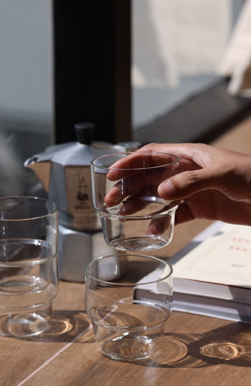 Stackable Glass Tumblers - Set of 4